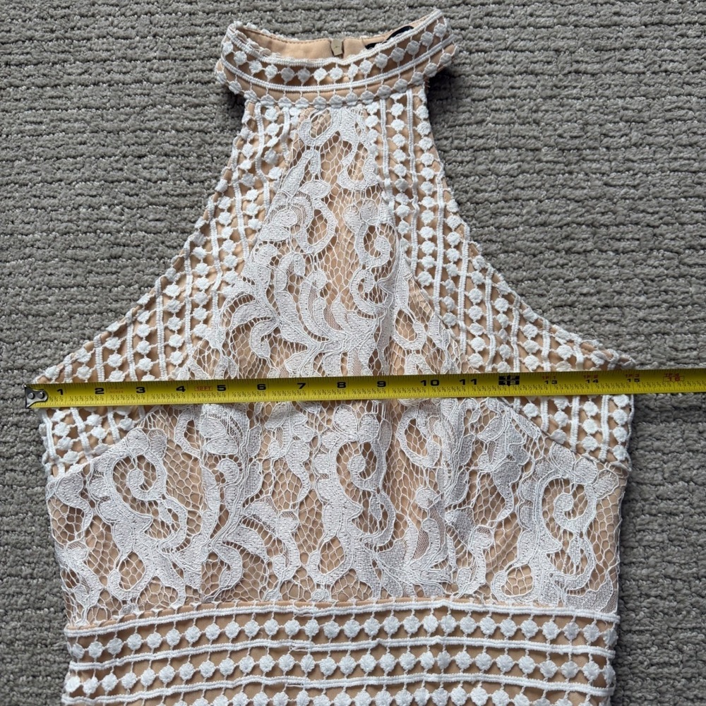 PrettyLittleThing White Crochet Lace Midi Dress - Picture 7 of 13